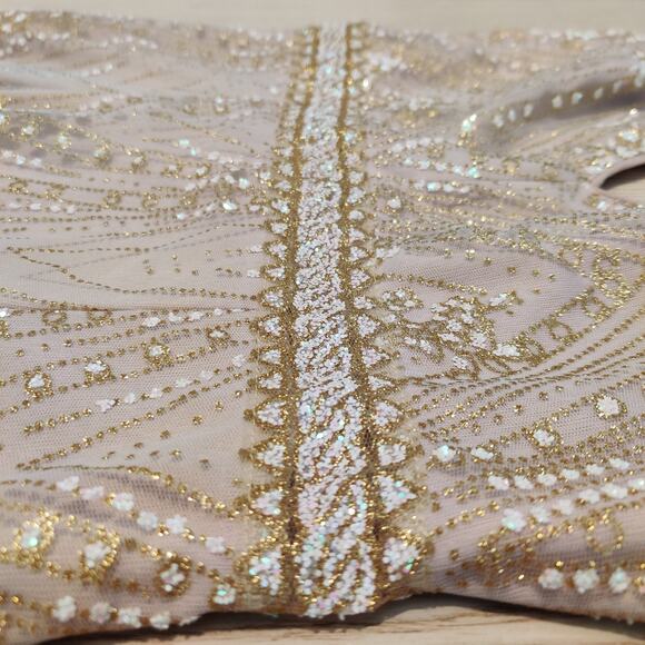 Hello Molly Match Me Dress Size M Pale Pink Wedding Dance Sparkly Fairy Romantic - Picture 5 of 16